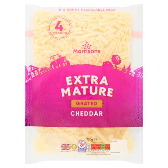 Morrisons Extra Mature Grated Cheddar Cheese
