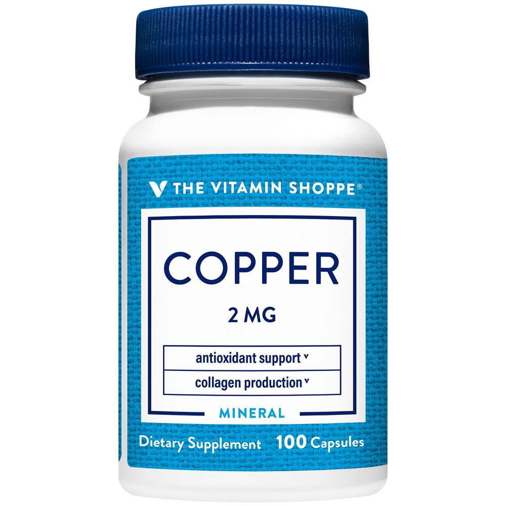 The Vitamin Shoppe Copper Antioxidant & Iron Metabolism 2 mg