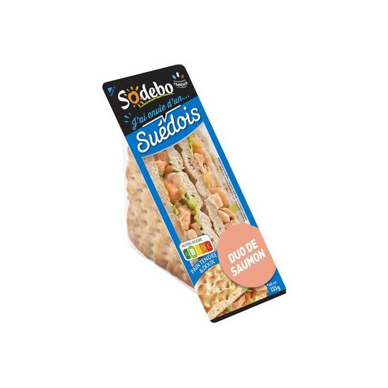 Sandwich suédois duo saumon Sodebo 135g