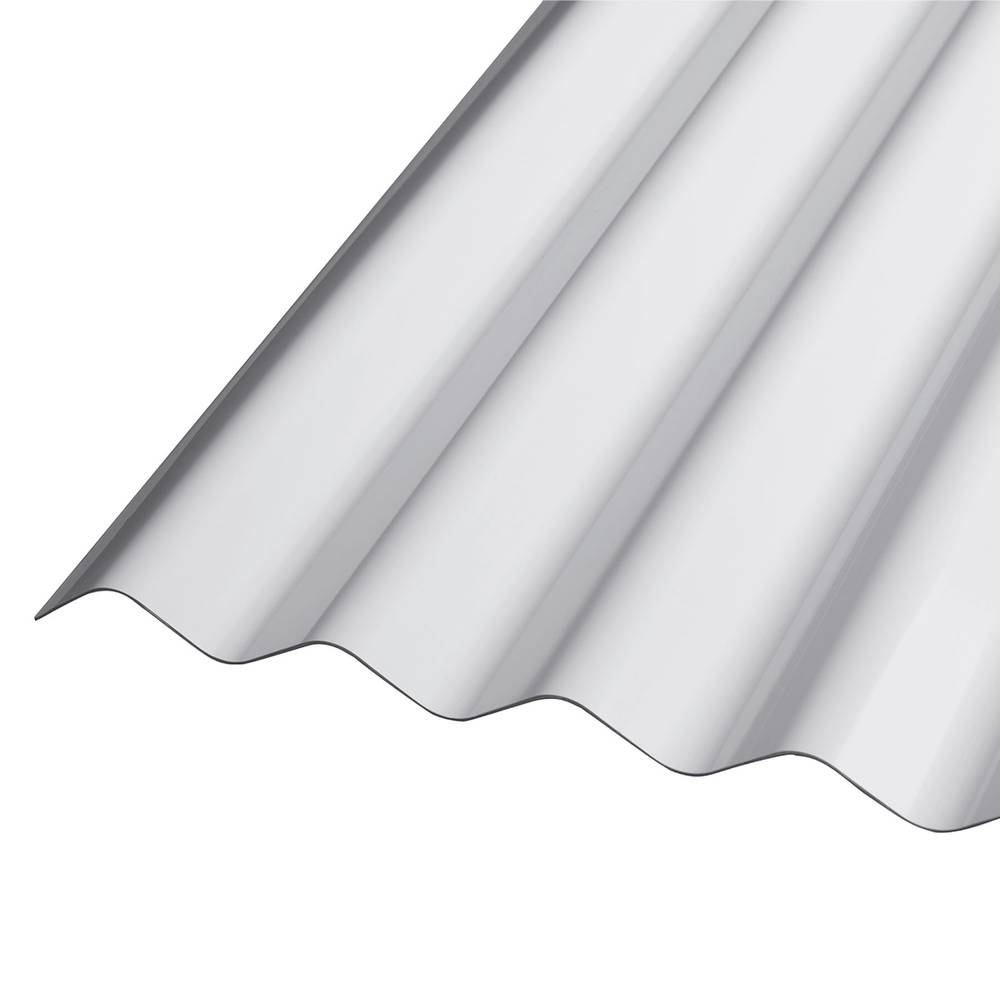 AmeriLux International PVC Lite 2.16-ft x 8-ft Corrugated White PVC Plastic Roof Panel | 2814243L