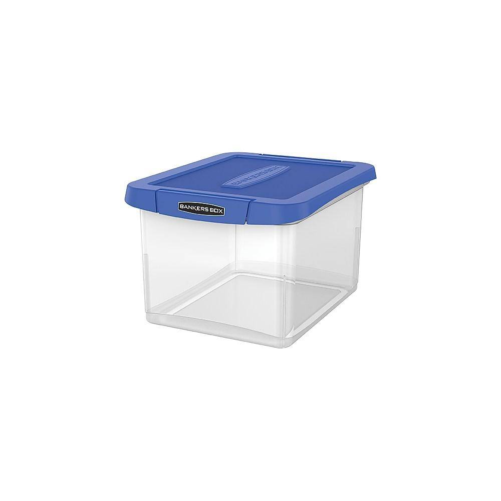 Bankers Box Boîte de rangement en plastique robuste pour format lettre