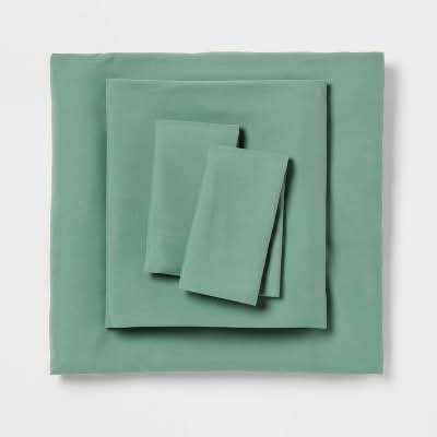 Room Essentials Microfiber Sheet Set Sage, King, Green