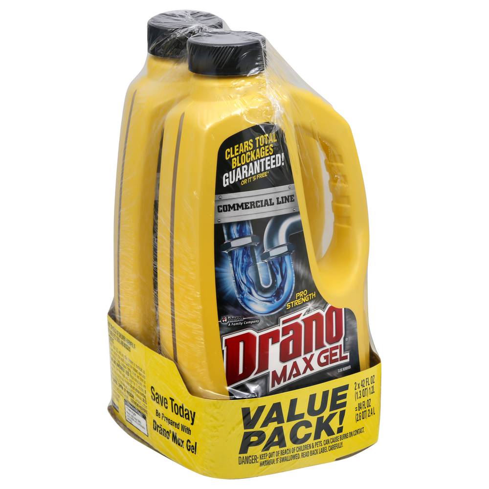 Drano Max Gel Clog Remover (2 ct, 42 fl oz)