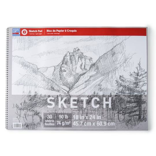 Artist's Loft Sketch Pad, 18" x 24", White