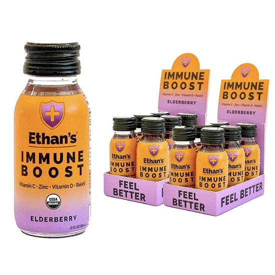 Ethan's Immune Boost Instant Shot, Elderberry, 2 OZ, 12 CT