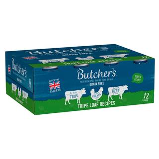 Butcher'S Tripe Loaf Recipes Wet Dog Food Tins 12 X 400G