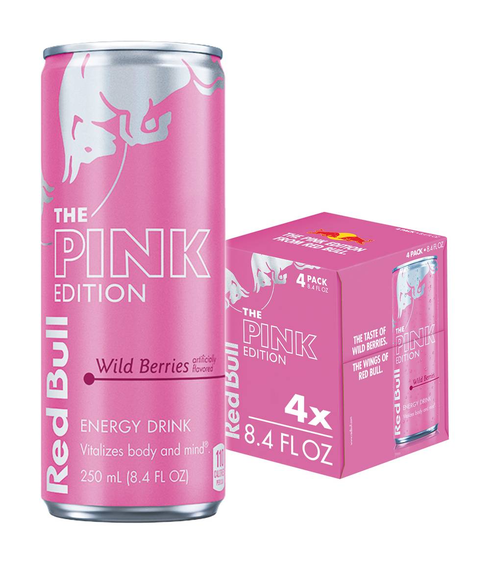 Red Bull The Pink Edition Energy Drink pack, Wild Berries (4 x 8.4 fl oz)
