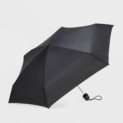 ShedRain Mini Manual Compact Umbrella, Black