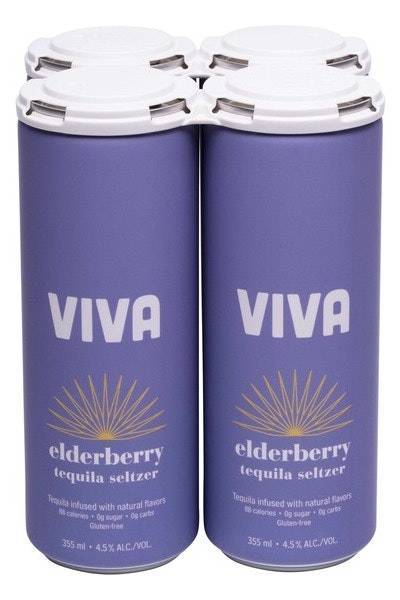 Viva Elderberry Tequila Seltzer (4 ct, 12 fl oz)
