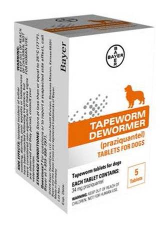 Bayer Tapeworm Dewormer Tablets For Dogs (5 ct)