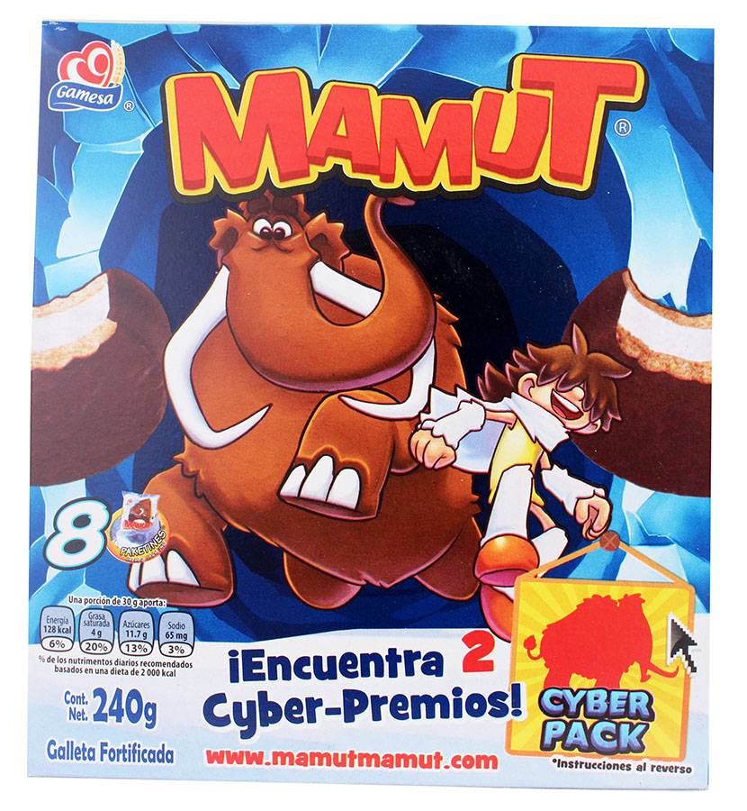Mamut · Galletas con malvavisco y cobertura, chocolate (8 x 240 g)