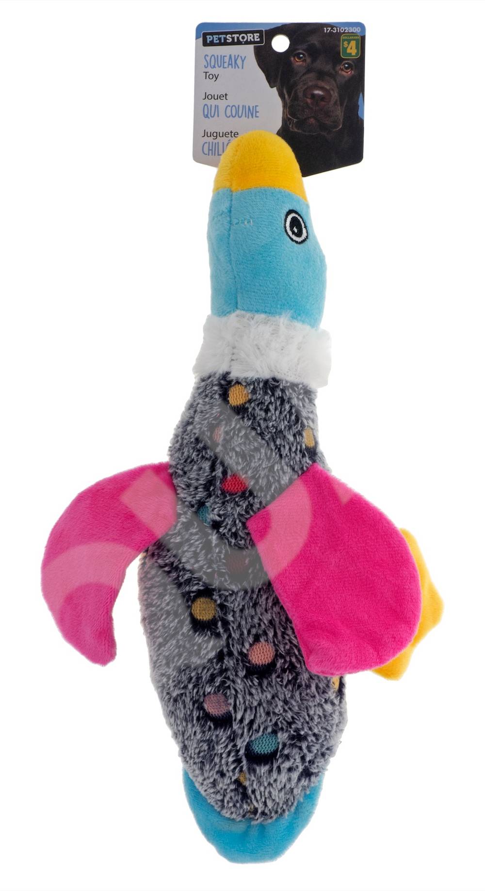 PETSTORE Duck Plush Squeaky Toy For Dogs