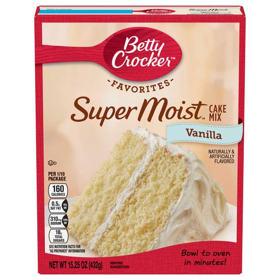 Betty Crocker Super Moist Vanilla Cake Mix (15.3 oz)