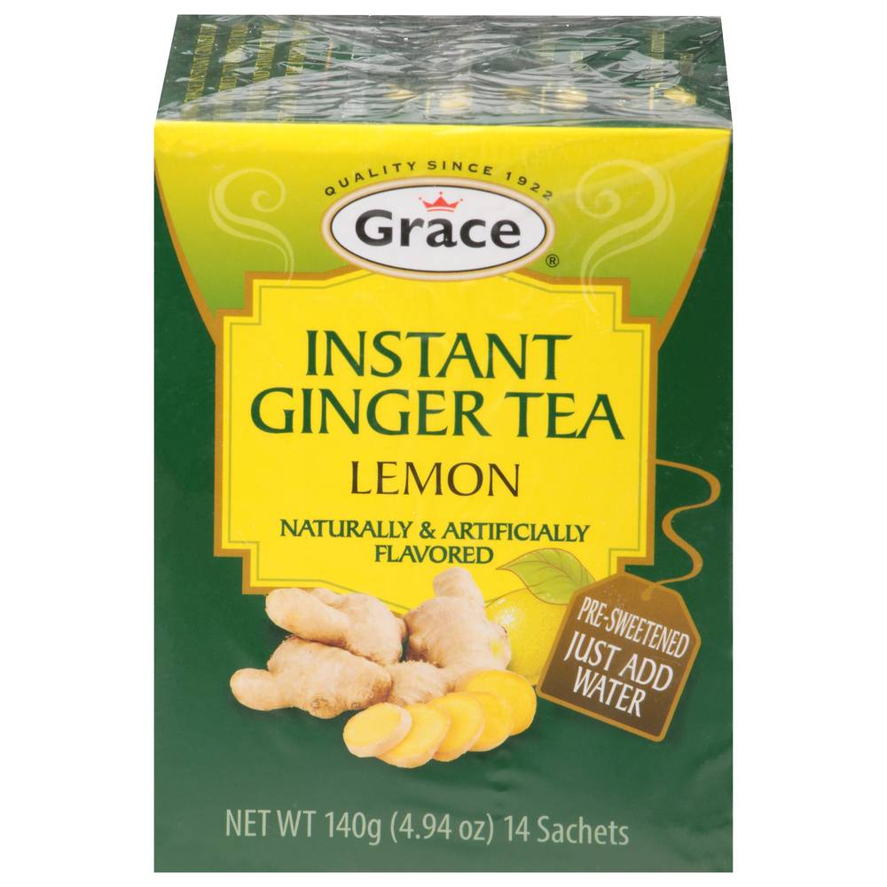 Grace Instant Ginger Tea (14 ct, 4.94 oz) (lemon)