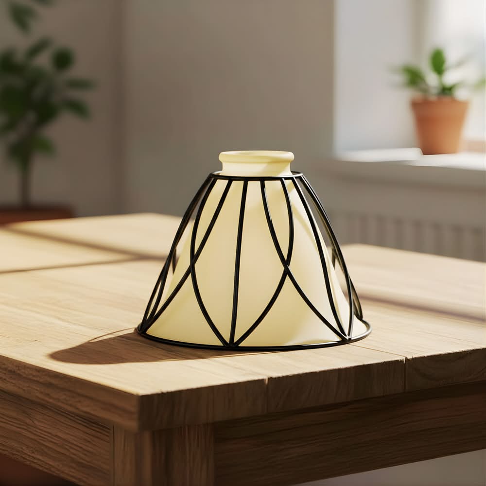 Style Selections Mix and Match 5.125-in x 6-in Bell Bronze Tinted glass Vanity light shade with 2-1/4-in Fitter