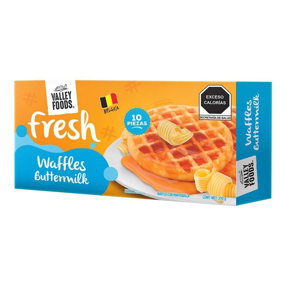 Valley Foods · Waffles con mantequilla (10 un)