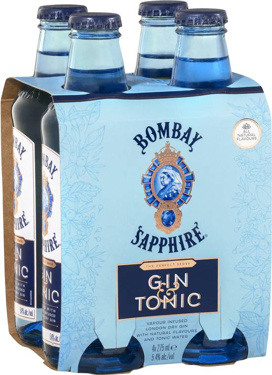 Bombay Sapphire Gin & Tonic 275ml X 4 pack