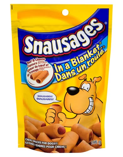 Snausages dans un roulé gâteries pour chiens (bœuf - fromage)