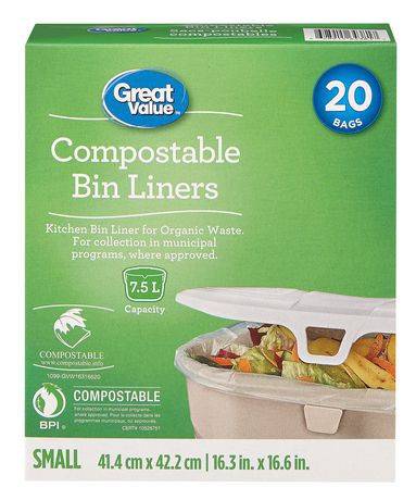 Great Value Compostable Bin Liners