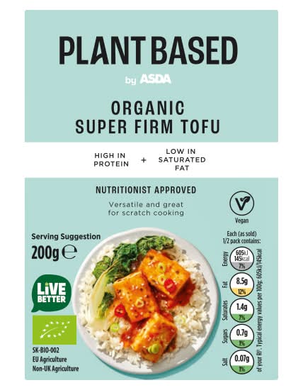 ASDA Plant Based Organic Super Firm Tofu (200g)