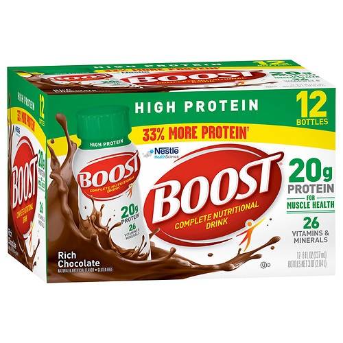 Boost High Protein Complete Nutritional Drink Chocolate Sensation - 8.0 fl oz x 12 pack
