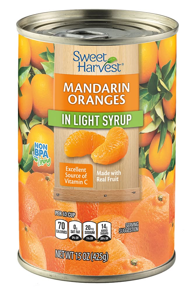 Sweet Harvest Fruit in Light Syrup, Mandarin Oranges (15 oz)