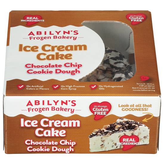 Abilyn's Frozen Bakery Cookie Dough Ice Cream Cake (chocolate chip)