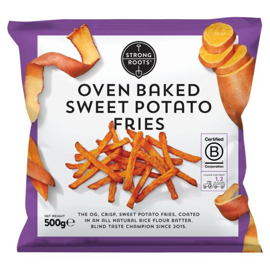 Strong Roots Oven Baked Sweet Potato Fries (500g)