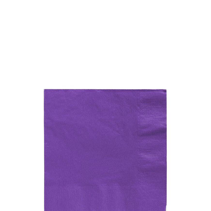 Purple Paper Beverage Napkins, 5in, 100ct