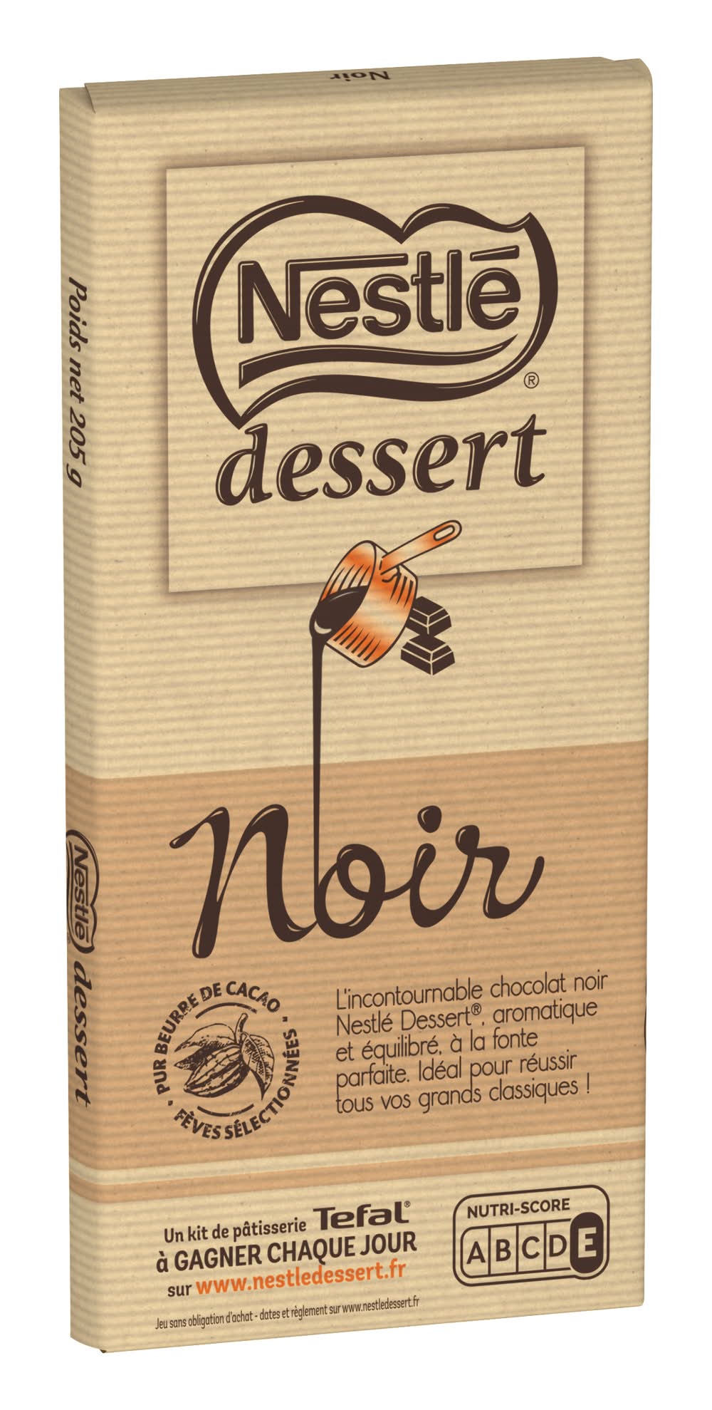 Nestlé - Chocolat noir à pâtisserie dessert (205g)