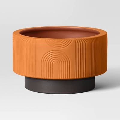 Threshold Arches Indoor Outdoor Planter Pot, Terracotta Orange