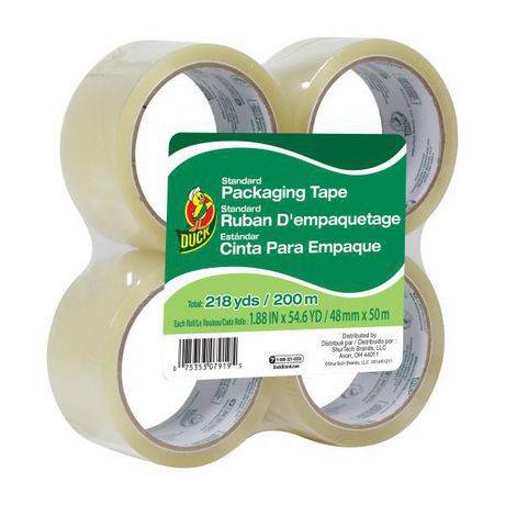 Duck ruban d'emballage transparente - paquet de 4 - packing tape (4 units)