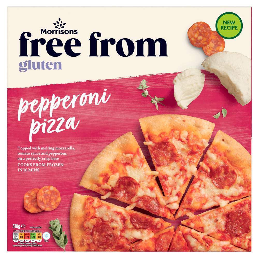 Morrisons Free From Pepperoni Pizza Gluten Free Pizza 310G