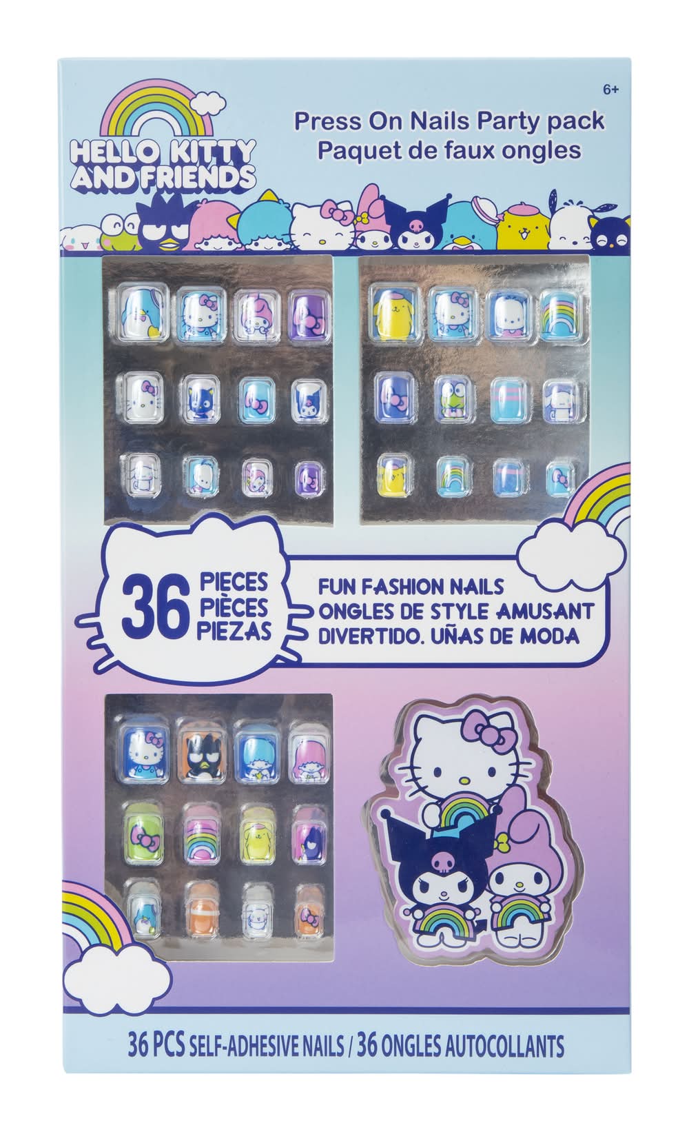 Hello Kitty And Friends® Press On Nails 36-Piece Party Pack