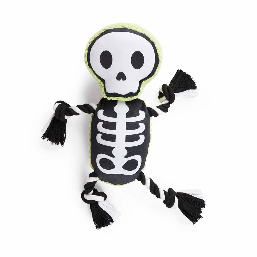 Bootique juguete peluche diseño skeleton para perro (g/negro - verde)