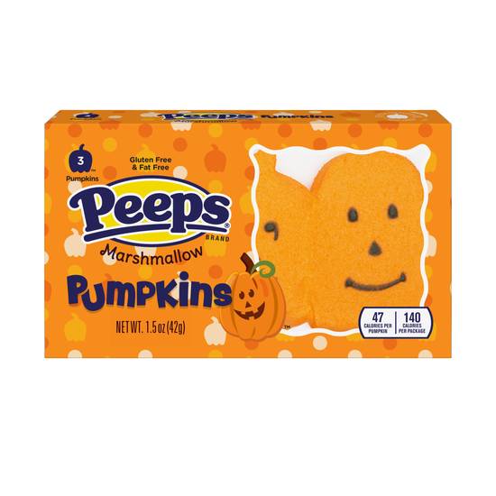 Peeps Halloween Marshmallow Pumpkins - 3 ct