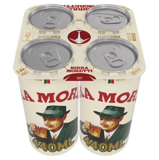 Birra Moretti Premium Lager Beer (4 x 440ml)
