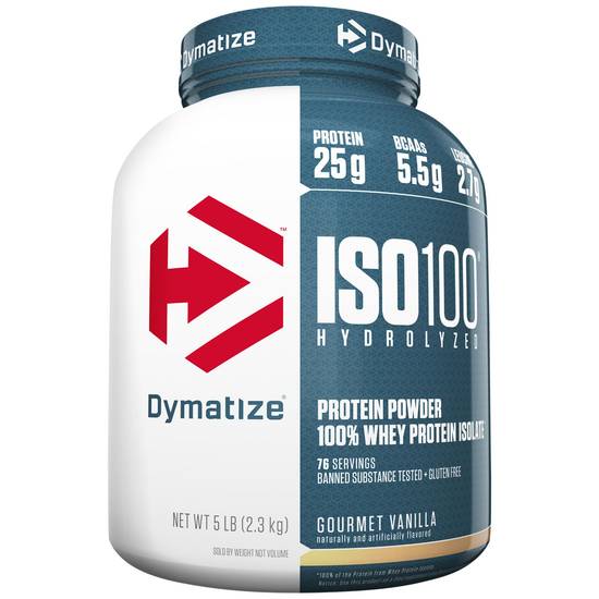 Dymatize Iso 100 Hydrolyzed Protein Powder (5 lb) (vanilla)