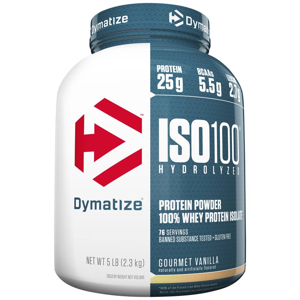 Dymatize Iso 100 Hydrolyzed Protein Powder, Vanilla (5 lbs)