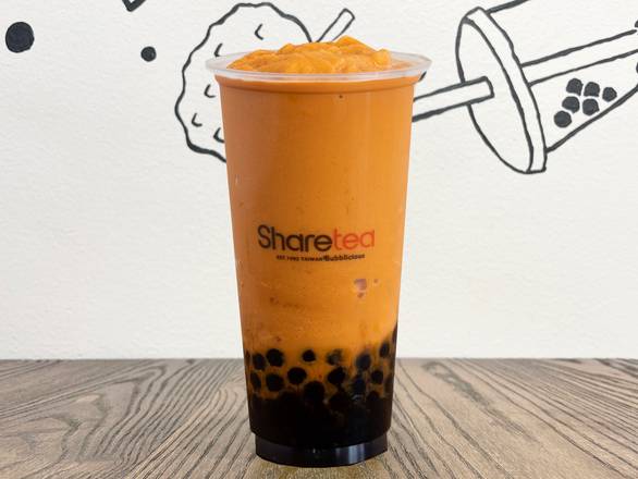 (41) Thai Tea Ice Blended with Pearl