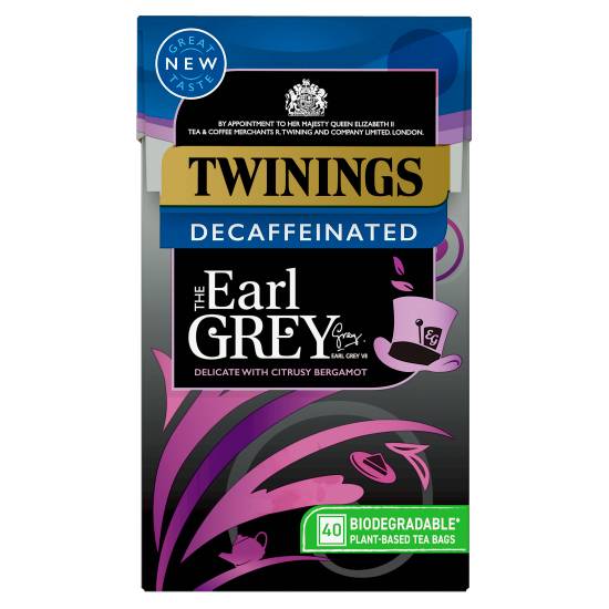 Twinings Earl Grey Decaffeinated Tea Bags (40 pack)
