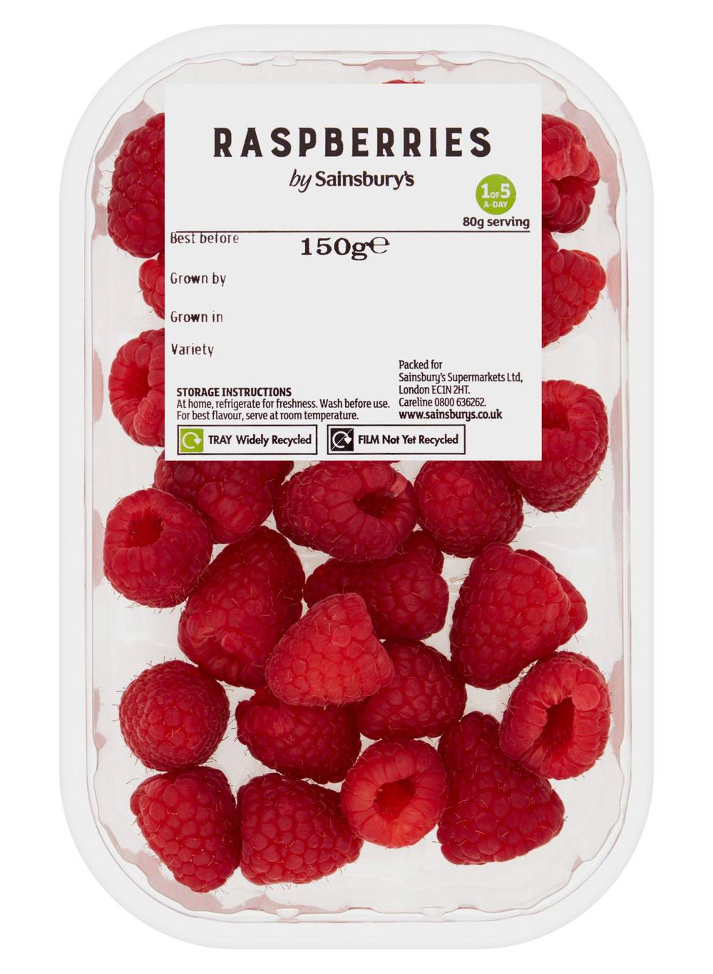 Sainsbury's Fresh Raspberries (150g)
