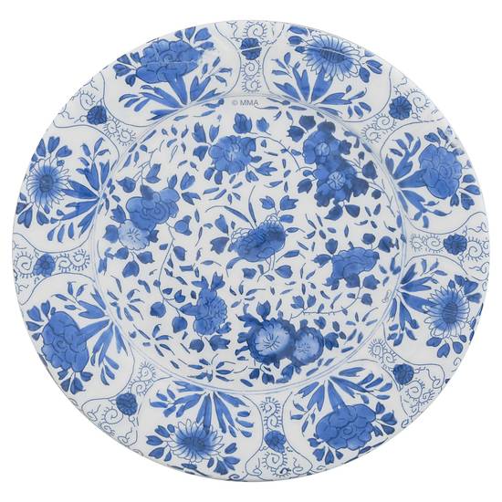 Caspari Delft Dinner Plates (10.5 inch /blue)
