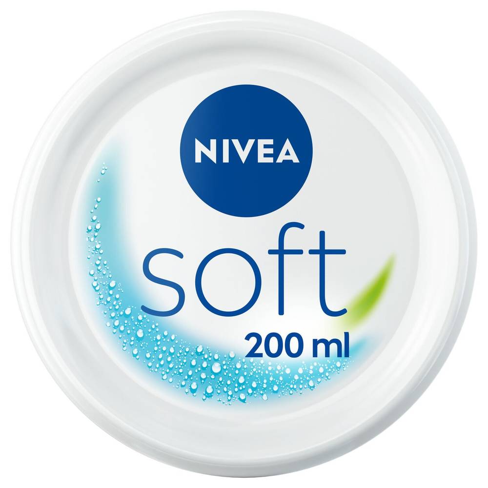 Crème Hydratante Fraîcheur Visage Corps Mains Soft NIVEA - Le pot de 200mL
