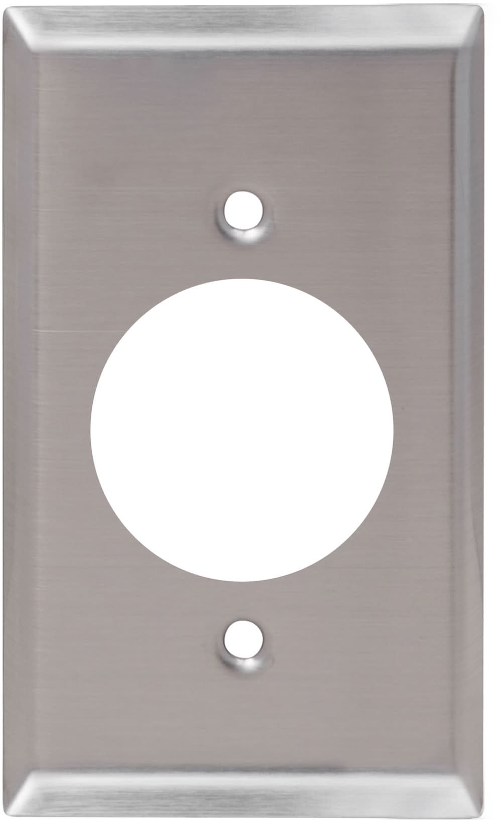 Utilitech 1 -Gang Standard Size Stainless steel Stainless steel Indoor Round Wall Plate