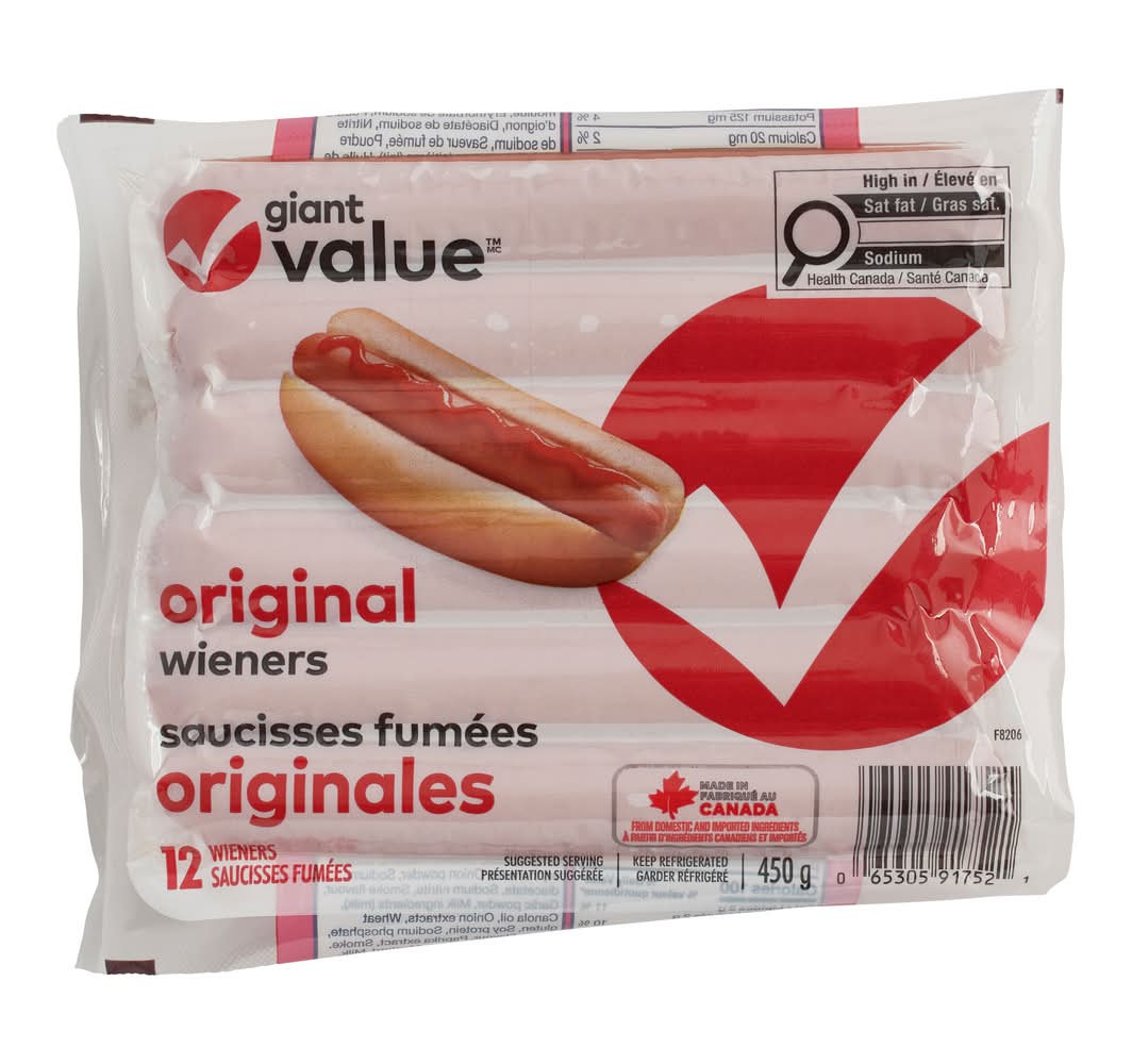 Giant Value Original Pork Wieners (450 g, 12 ct)