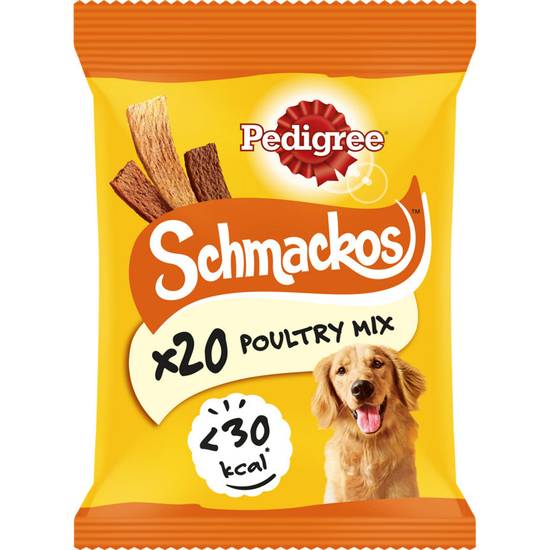 Pedigree Schmackos Strips Adult Dog Treats Poultry Mix 20pk
