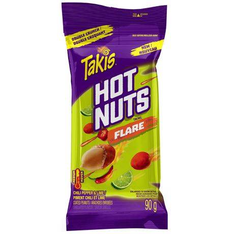 Takis Hot Nuts Flare Chili Pepper & Lime Coated Peanuts (90 g)