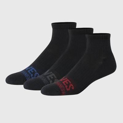 Hanes Moves Premium Men's Breathable Mesh Ankle Socks 3pk - Black 6-12: Arch Support, Cushioned Heel, Moisture Wicking