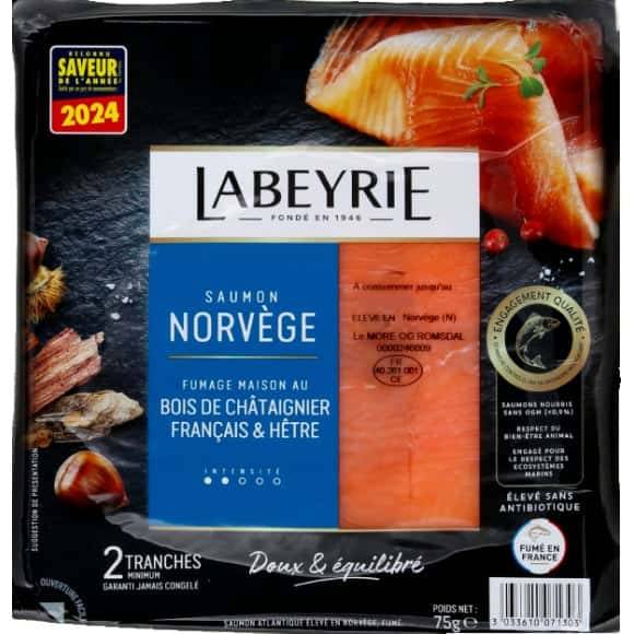 Labeyrie - Saumon fumé le norvège tranches (75g)